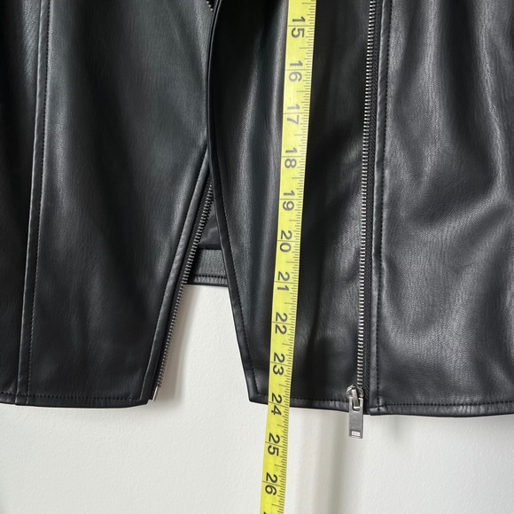 Maeve Faux Leather Femme Moto Jacket Black Womens XL - Picture 13 of 16